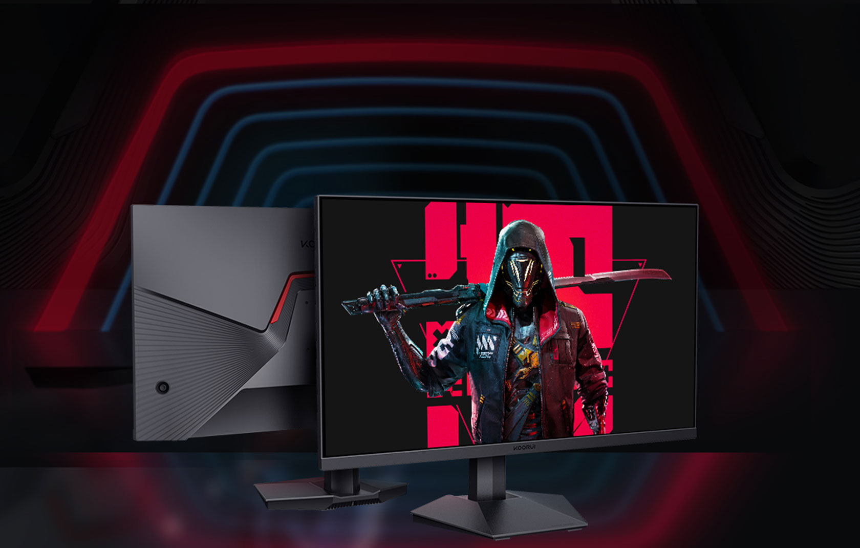 KOORUI 24E3 (powered by HKC) 24 Gaming Monitor 165Hz, 1080p, 1ms, IPS, 99%  sRGB Color Gamut, Compatible FreeSync, Ultra Slim Frame, VESA Mountable  (FHD 1920x1080, HDMI, DisplayPort) Black